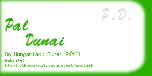 pal dunai business card